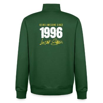 30th birthday 1996 - Unisex Organic Zip Sweatshirt by Stanley/Stella - bottle green - Back - AI Model Male 185 dark (185cm)