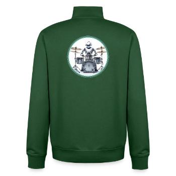 Robot boîte à rythmes - Sweat zippé unisexe en coton bio Stanley/Stella - vert bouteille - Dos - AI Model Male 185 dark (185cm)