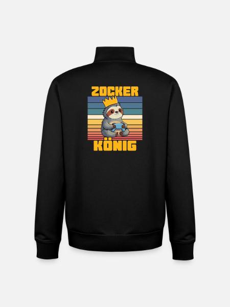 Zocker König - Unisex Organic Zip Sweatshirt von Stanley/Stella - Schwarz