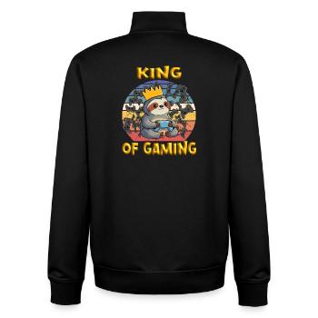 Gaming - Unisex Organic Zip Sweatshirt by Stanley/Stella - black - Back - AI Model Male 185 light (185cm)