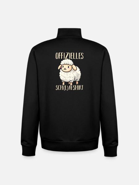 Official Sleep Shirt Sleeping Sheep - Unisex Organic Zip Sweatshirt by Stanley/Stella - black