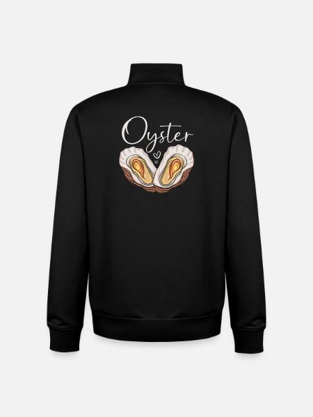 Oysters - Unisex Organic Zip Sweatshirt by Stanley/Stella - black