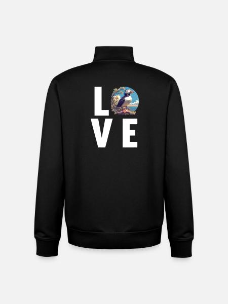 Puffin Papageientaucher - Unisex Organic Zip Sweatshirt by Stanley/Stella - black