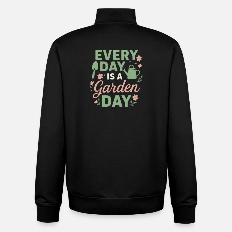 Every Day is a Garden Day - Unisex Organic Zip Sweatshirt von Stanley/Stella - Schwarz