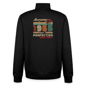  awesome since 1955 - Sweat zippé unisexe en coton bio Stanley/Stella - noir - Dos - AI Model Male 185 light (185cm)