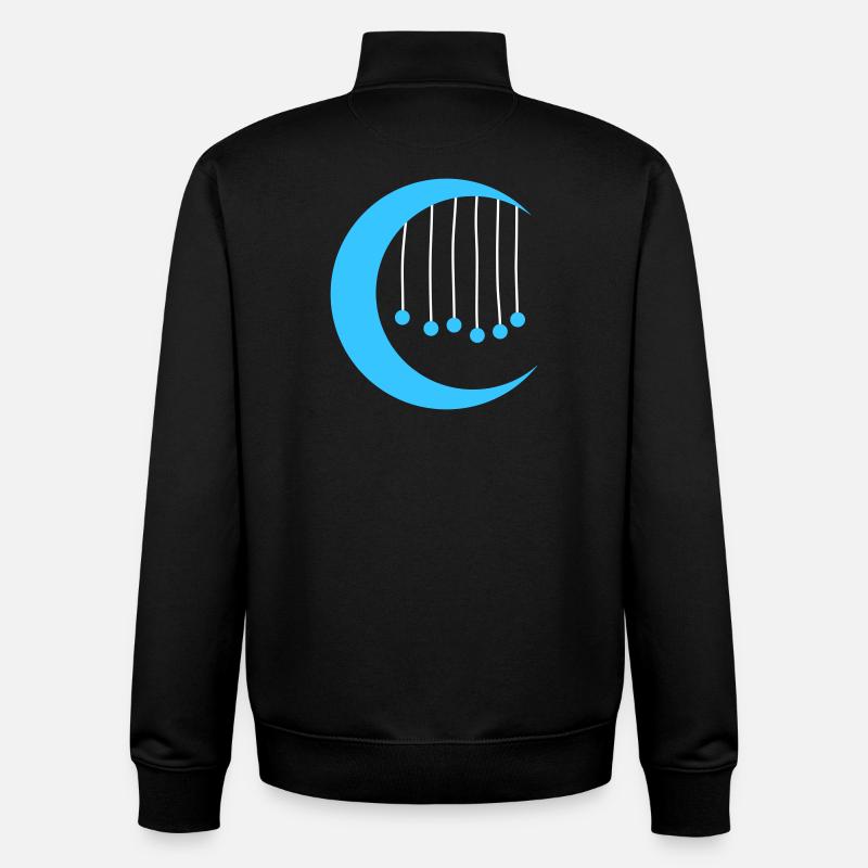 Blauer Mond mit Windspiel - Unisex Organic Zip Sweatshirt von Stanley/Stella - Schwarz