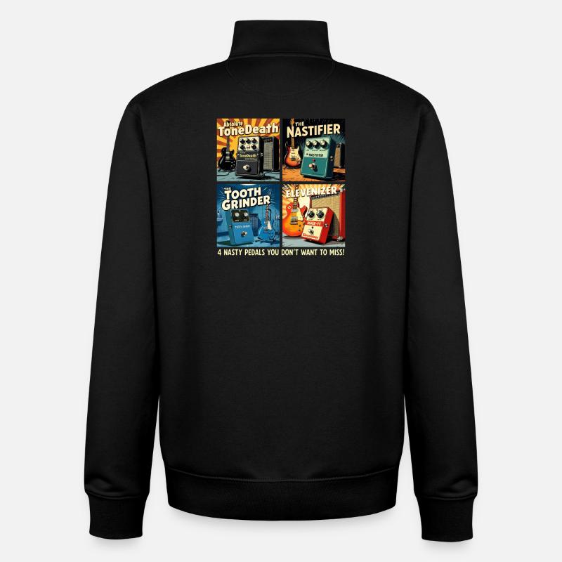 4 imaginary distortion pedals - Unisex Organic Zip Sweatshirt by Stanley/Stella - black