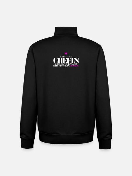 Chefin entscheidet besser Spruch - Unisex Organic Zip Sweatshirt by Stanley/Stella - black