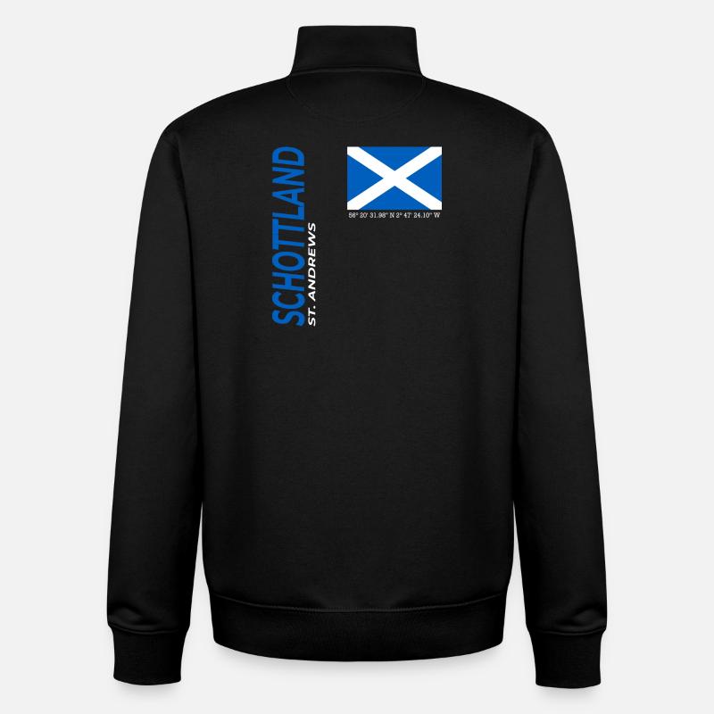 St. Andrews - Sweat zippé unisexe en coton bio Stanley/Stella - noir