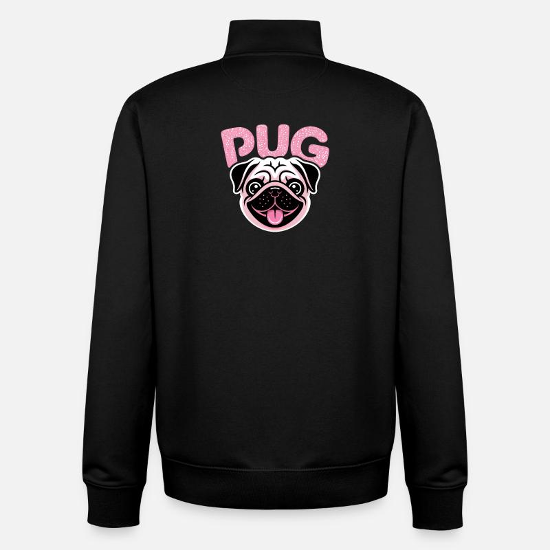 Mops – Cooles Haustier-Logo - Unisex Organic Zip Sweatshirt von Stanley/Stella - Schwarz