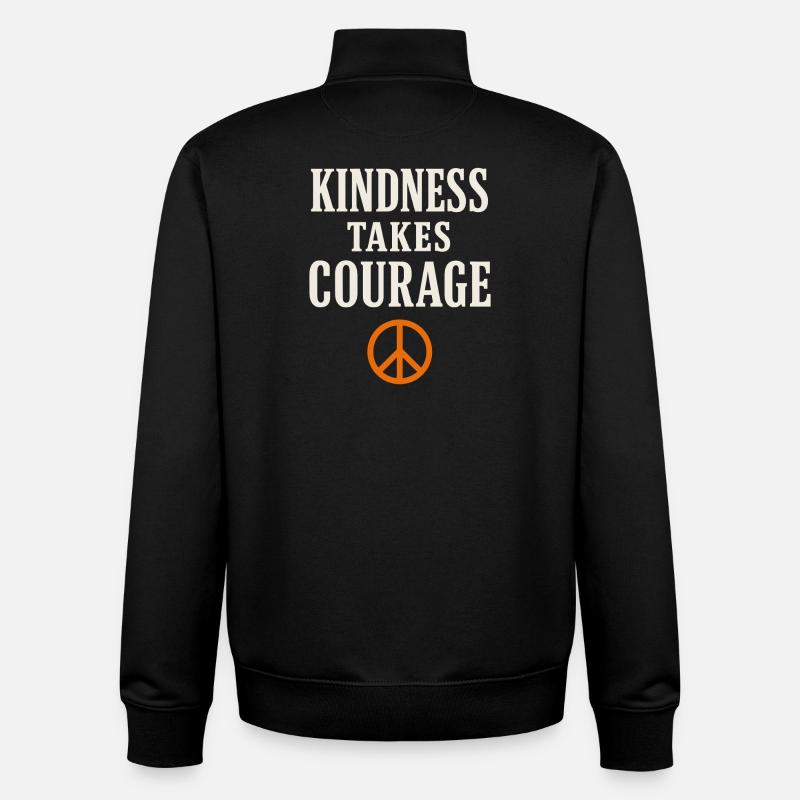 Anti-mobbing-freundlichkeit, Stehen Sie - Unisex Organic Zip Sweatshirt von Stanley/Stella - Schwarz