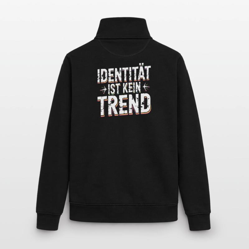 Identity Is Not A Trend Statement Pride Unisex Organic Zip Sweatshirt by Stanley/Stella