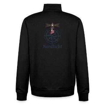  Nordlicht Leuchtturm Kompass Nordsee Küste Ostsee - Unisex Organic Zip Sweatshirt von Stanley/Stella - Schwarz - Hinten - AI Model Male 185 light (185cm)