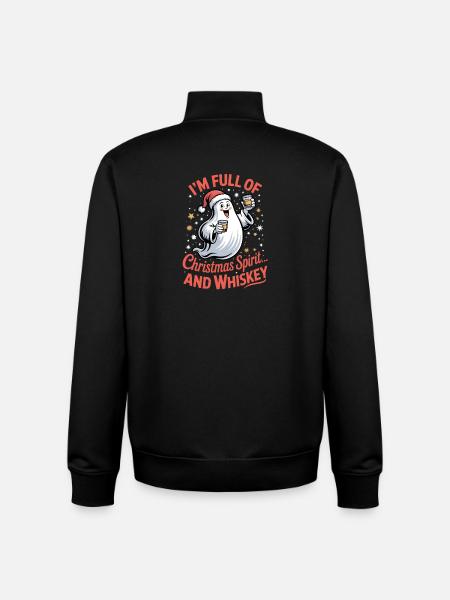 Whiskey Santa Weihnachtsgeist - Unisex Organic Zip Sweatshirt von Stanley/Stella - Schwarz