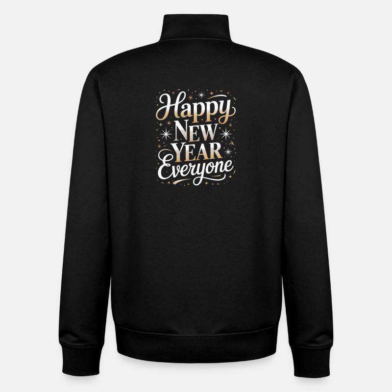 Funkelndes Neujahr - Unisex Organic Zip Sweatshirt von Stanley/Stella - Schwarz