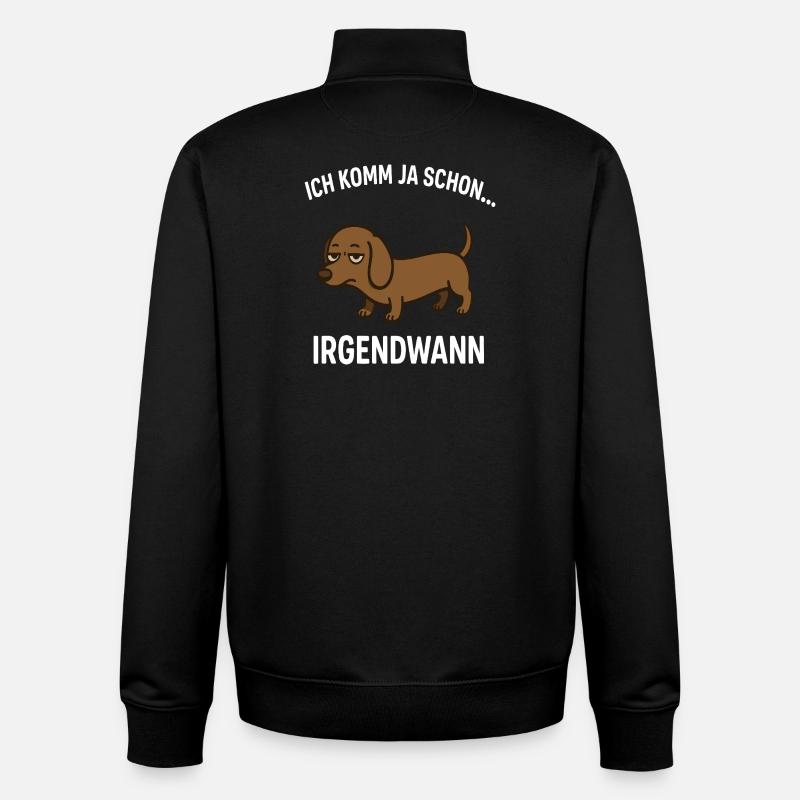 Dackel Spruch - Unisex Organic Zip Sweatshirt von Stanley/Stella - Schwarz