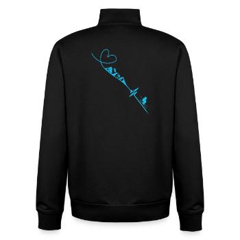 Skifahrer - Unisex Organic Zip Sweatshirt von Stanley/Stella - Schwarz - Hinten - AI Model Male 185 light (185cm)