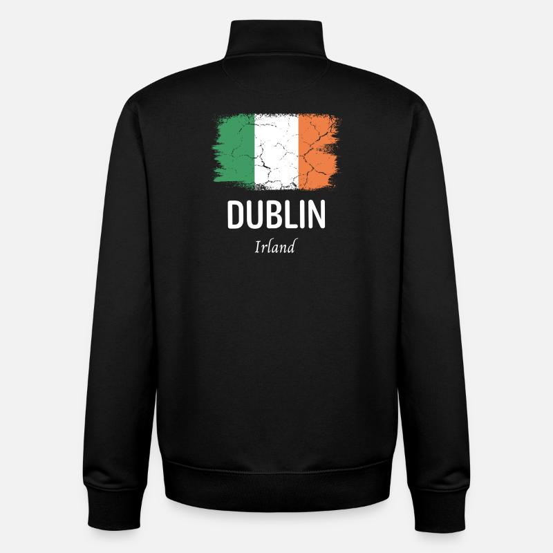 Dublin - Sweat zippé unisexe en coton bio Stanley/Stella - noir
