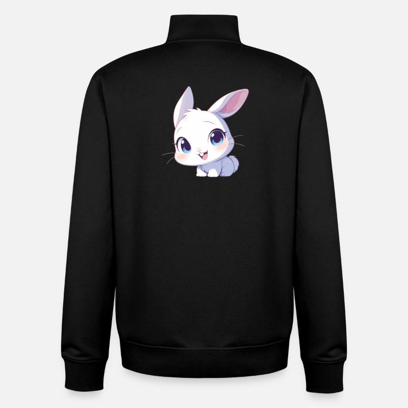 Bunny Bunny - Unisex Organic Zip Sweatshirt by Stanley/Stella - black