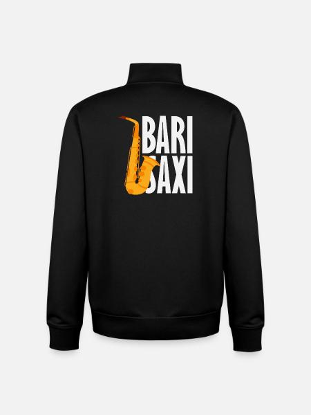 Bari Saxi Saxophoniste Jazz - Sweat zippé unisexe en coton bio Stanley/Stella - noir