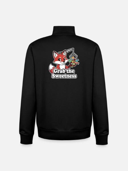 Fox reaches for sweets - Unisex Organic Zip Sweatshirt by Stanley/Stella - black