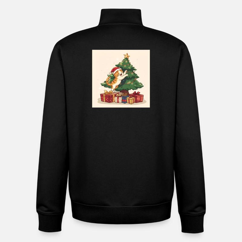 Cat Playtime - Unisex Organic Zip Sweatshirt von Stanley/Stella - Schwarz