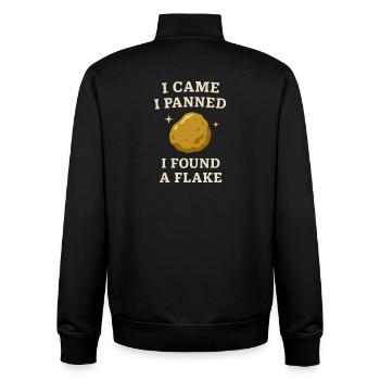Goldwaschen Hobby Geschenk Creek Pan - Unisex Organic Zip Sweatshirt von Stanley/Stella - Schwarz - Hinten - AI Model Male 185 light (185cm)