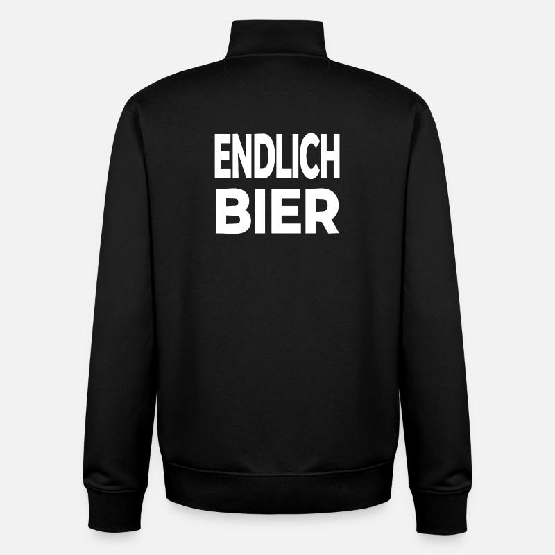 Bier - Unisex Organic Zip Sweatshirt von Stanley/Stella - Schwarz
