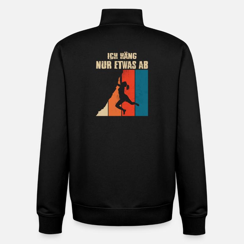 Bouldern Geschenke Klettern Kletterer Boulderer - Unisex Organic Zip Sweatshirt von Stanley/Stella - Schwarz