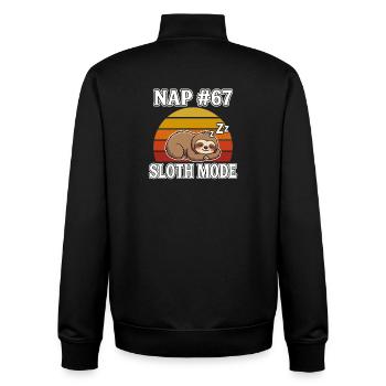 Faultier Nickerchen 67 Meme Slang Sloth Mode - Unisex Organic Zip Sweatshirt von Stanley/Stella - Schwarz - Hinten - AI Model Male 185 light (185cm)