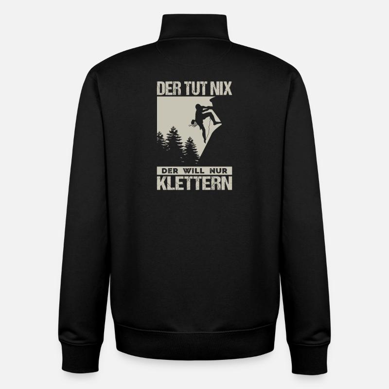 Bouldern Geschenke Klettern Kletterer Boulderer - Unisex Organic Zip Sweatshirt von Stanley/Stella - Schwarz