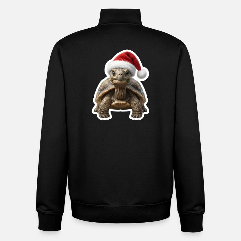 Gemuetliche Schildkroete feiert langsam - Unisex Organic Zip Sweatshirt von Stanley/Stella - Schwarz
