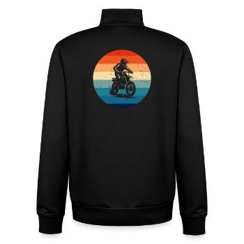Conception motocross Power Motocross - Sweat zippé unisexe en coton bio Stanley/Stella - noir - Dos - AI Model Male 185 light (185cm)