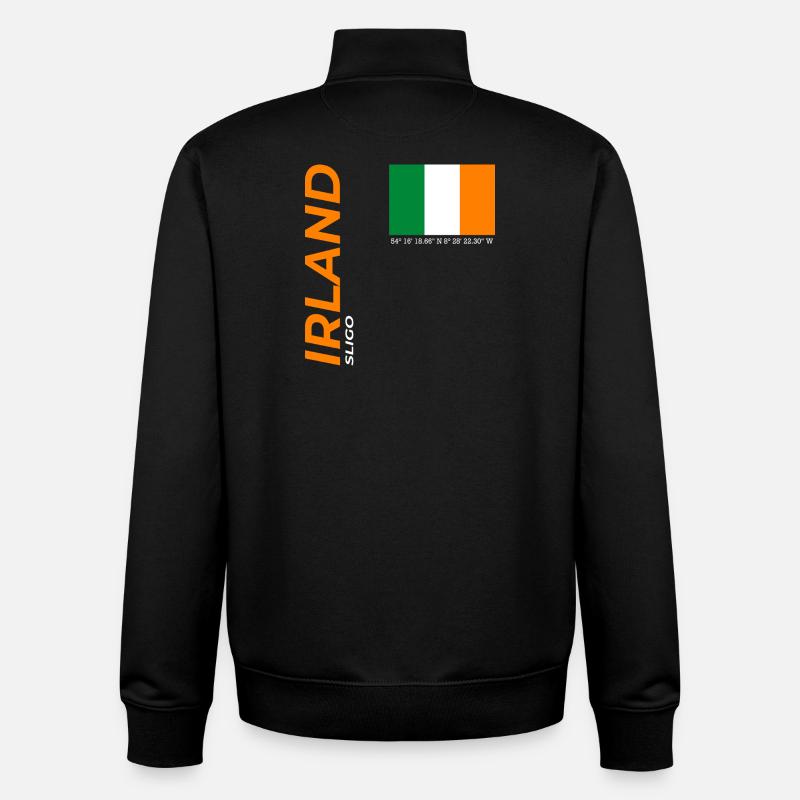 Sligo - Sweat zippé unisexe en coton bio Stanley/Stella - noir