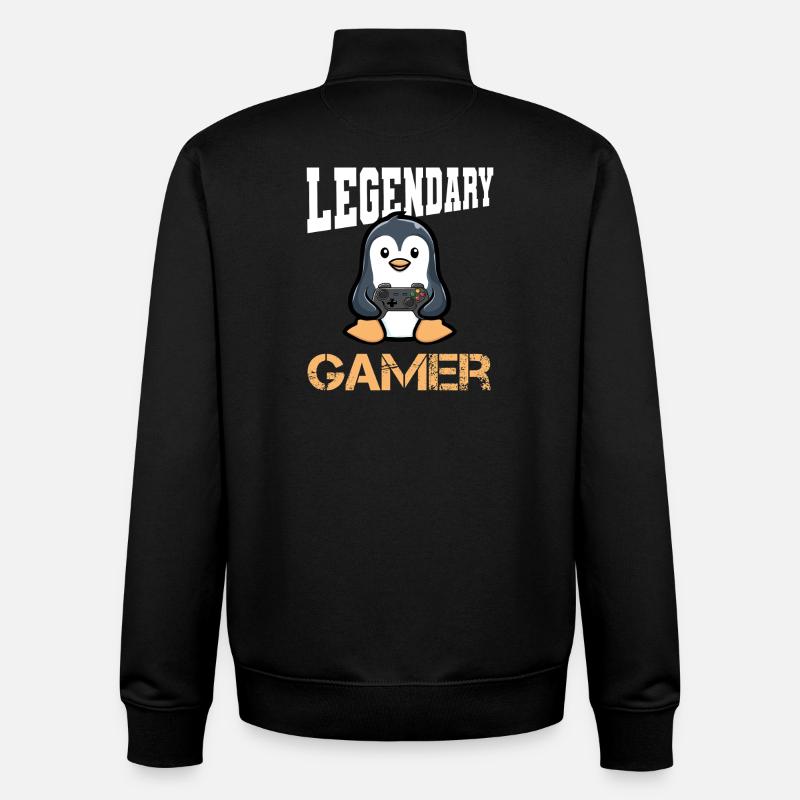 controller zocken gamen - Unisex Organic Zip Sweatshirt von Stanley/Stella - Schwarz