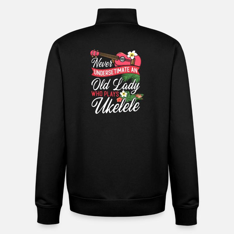 Hawaiian Ukulele Uke Grandma - Unisex Organic Zip Sweatshirt von Stanley/Stella - Schwarz