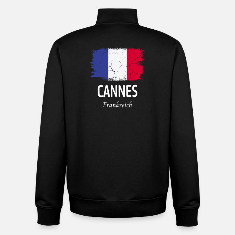 Cannes - Sweat zippé unisexe en coton bio Stanley/Stella - noir