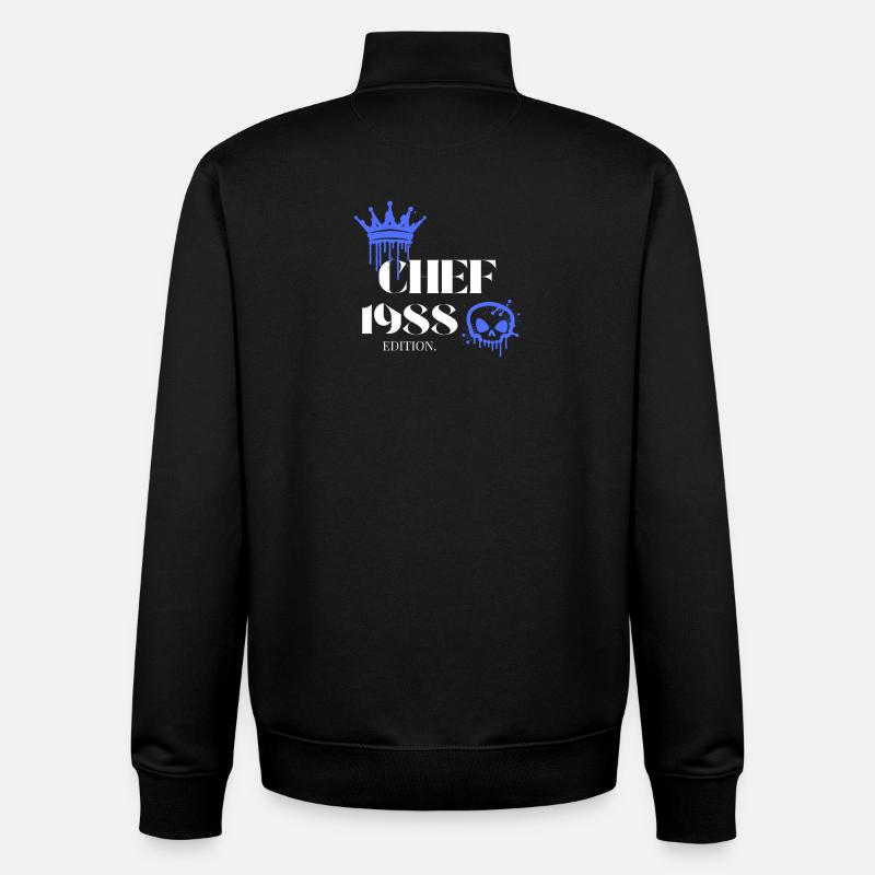 Édition Chef 1988 37 anniversaire Déclaration - Sweat zippé unisexe en coton bio Stanley/Stella - noir