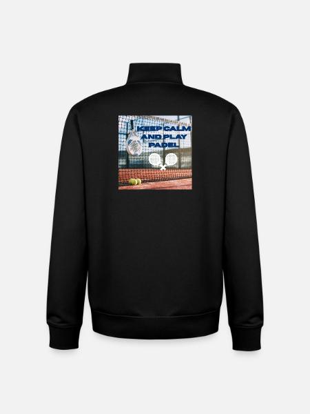 Keep calm and play padel - Unisex Organic Zip Sweatshirt by Stanley/Stella - black