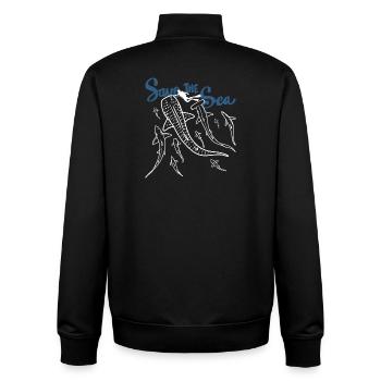 Save The Sea Ocean Lifeline - Unisex Organic Zip Sweatshirt von Stanley/Stella - Schwarz - Hinten - AI Model Male 185 light (185cm)