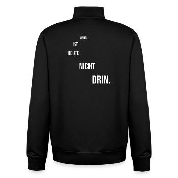 Motivational saying - Unisex Organic Zip Sweatshirt by Stanley/Stella - black - Back - AI Model Male 185 light (185cm)