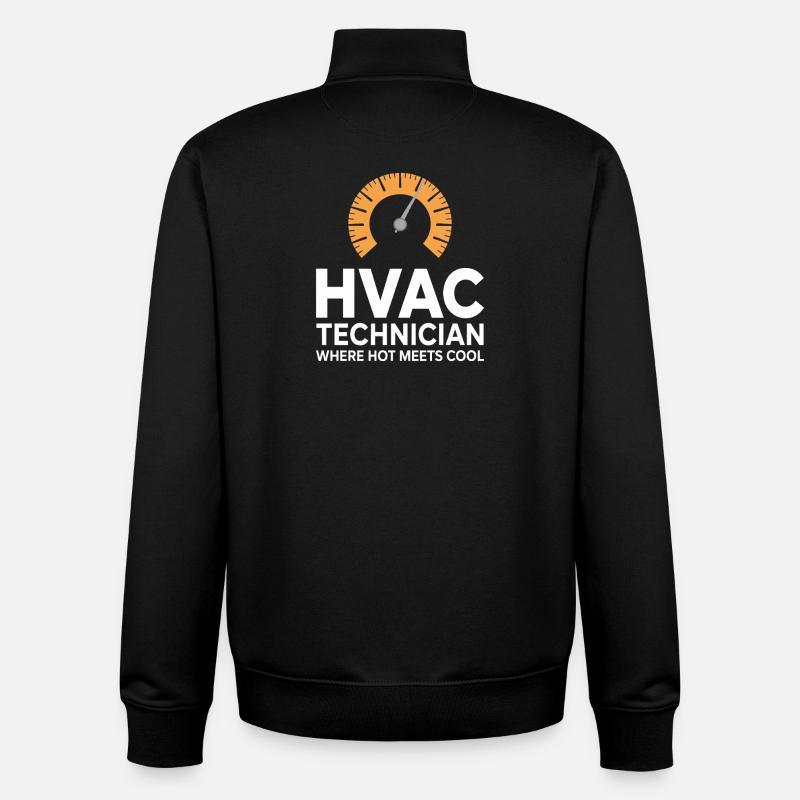 HVAC Reparatur Klima Technik Experte Arbeiter - Unisex Organic Zip Sweatshirt von Stanley/Stella - Schwarz