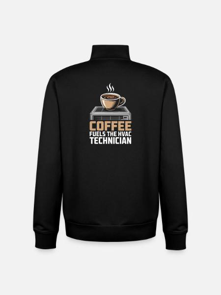Kaffee Liebender HVAC Techniker Geschenk Arbeiter - Unisex Organic Zip Sweatshirt von Stanley/Stella - Schwarz