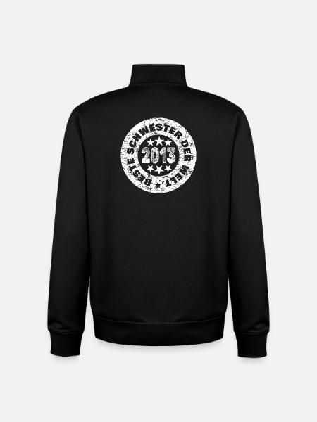 Schwester 2013 - Unisex Organic Zip Sweatshirt von Stanley/Stella - Schwarz