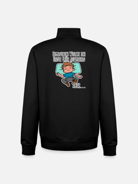 Morgenmuffel? Früh aufstehen oder faulenzen? - Unisex Organic Zip Sweatshirt von Stanley/Stella - Schwarz