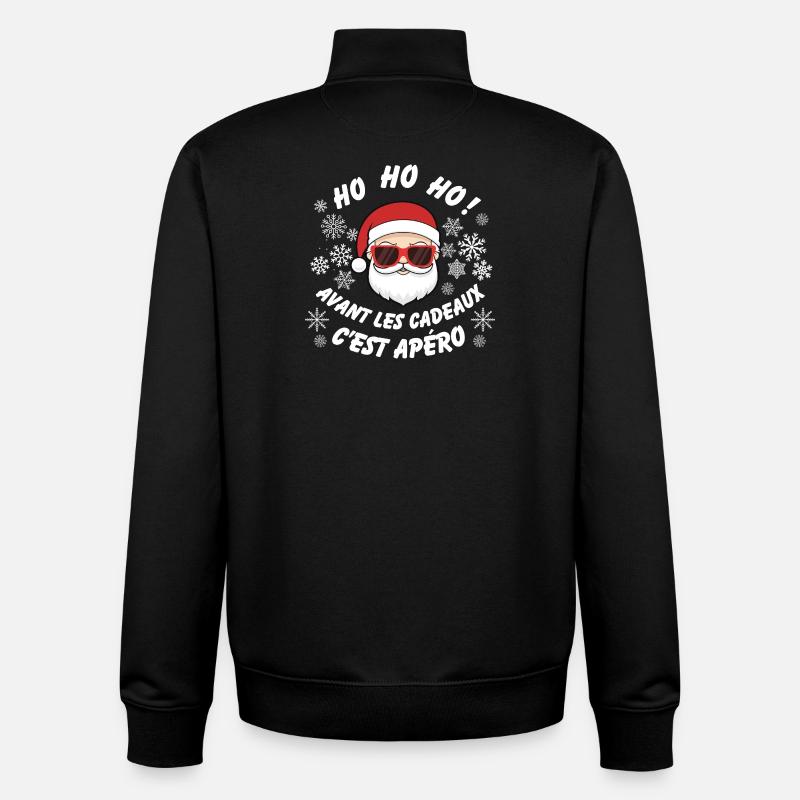 Weihnachts-Aperitif-Weihnachtsmann-Spaß - Unisex Organic Zip Sweatshirt von Stanley/Stella - Schwarz