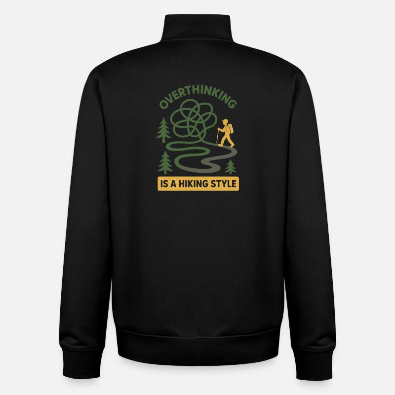 Forest Walk Overthinker Mental Reset - Unisex Organic Zip Sweatshirt by Stanley/Stella - black
