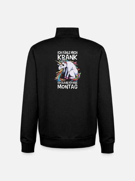 Ironiske ordsprog Ironisk Sjov Morgen-Grouch - Stanley/Stella unisex sweatshirt med lynlås i økologisk - sort