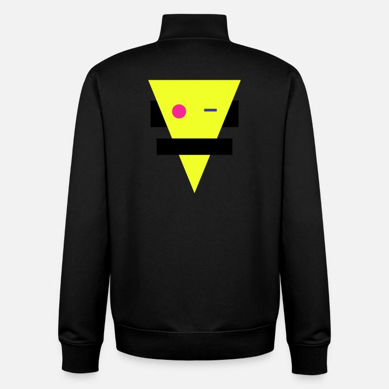Neon Geometrische Silhouette - Unisex Organic Zip Sweatshirt von Stanley/Stella - Schwarz