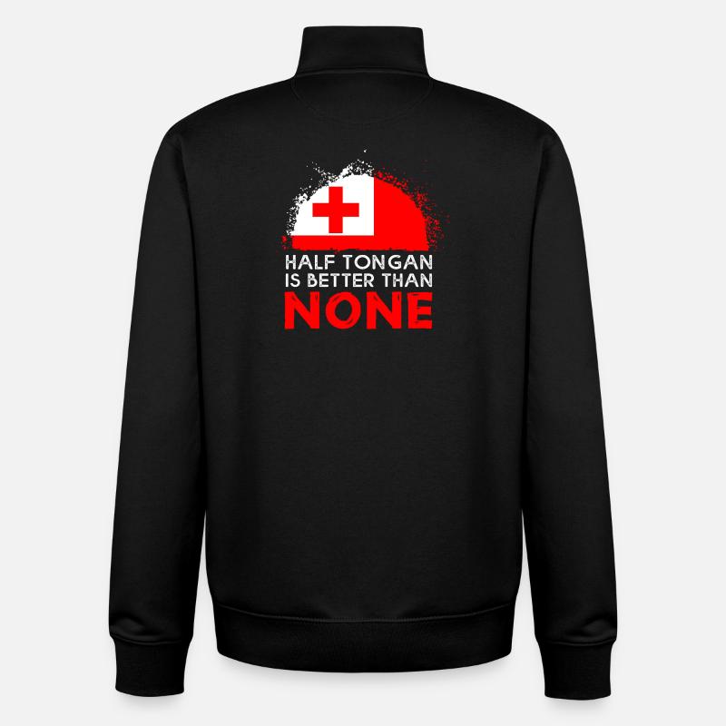 Tonga Tonga Tonga Rugby Tonga - Unisex Organic Zip Sweatshirt by Stanley/Stella - black